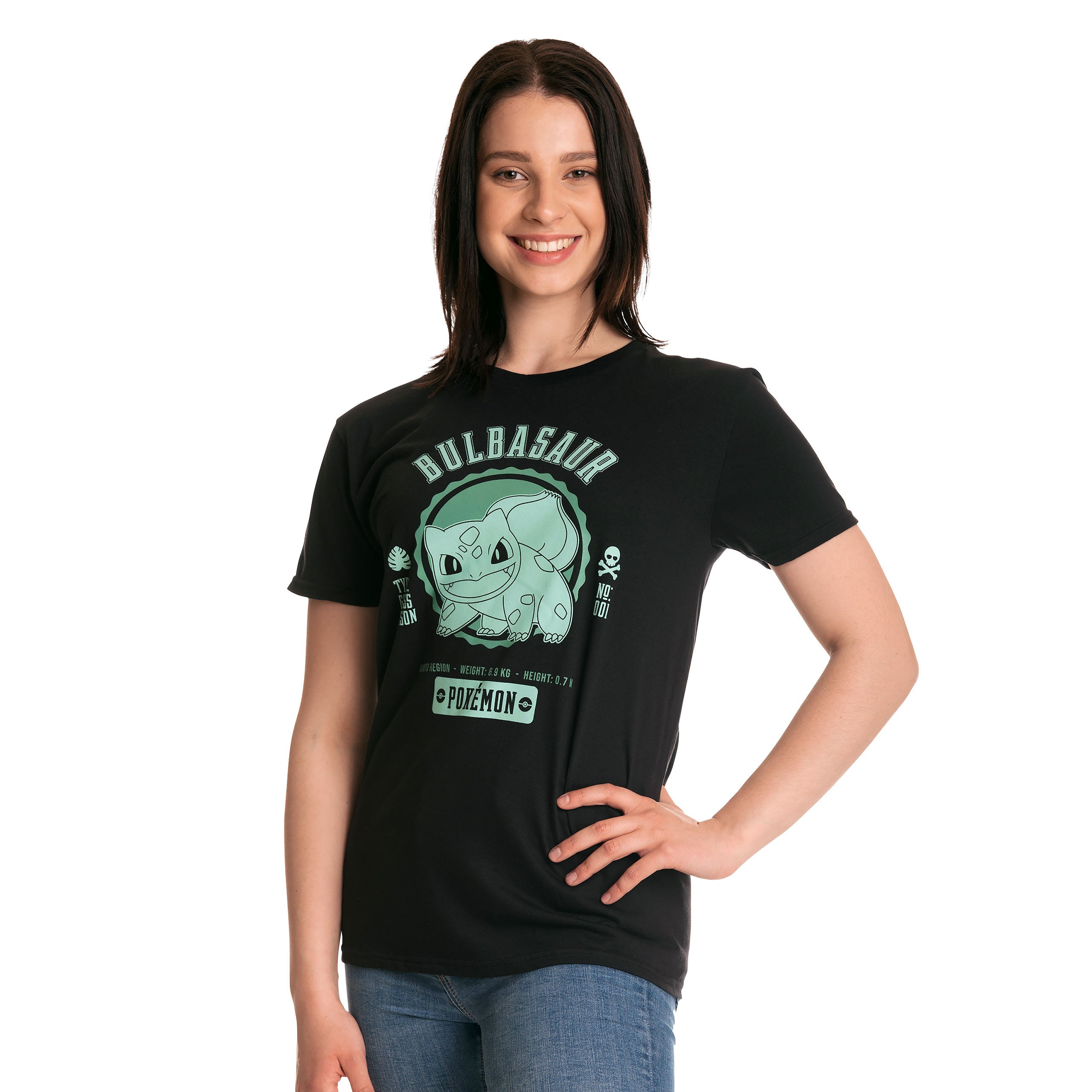 Immagine del prodotto Pokemon - T-shirt universitaria Bisasam nera