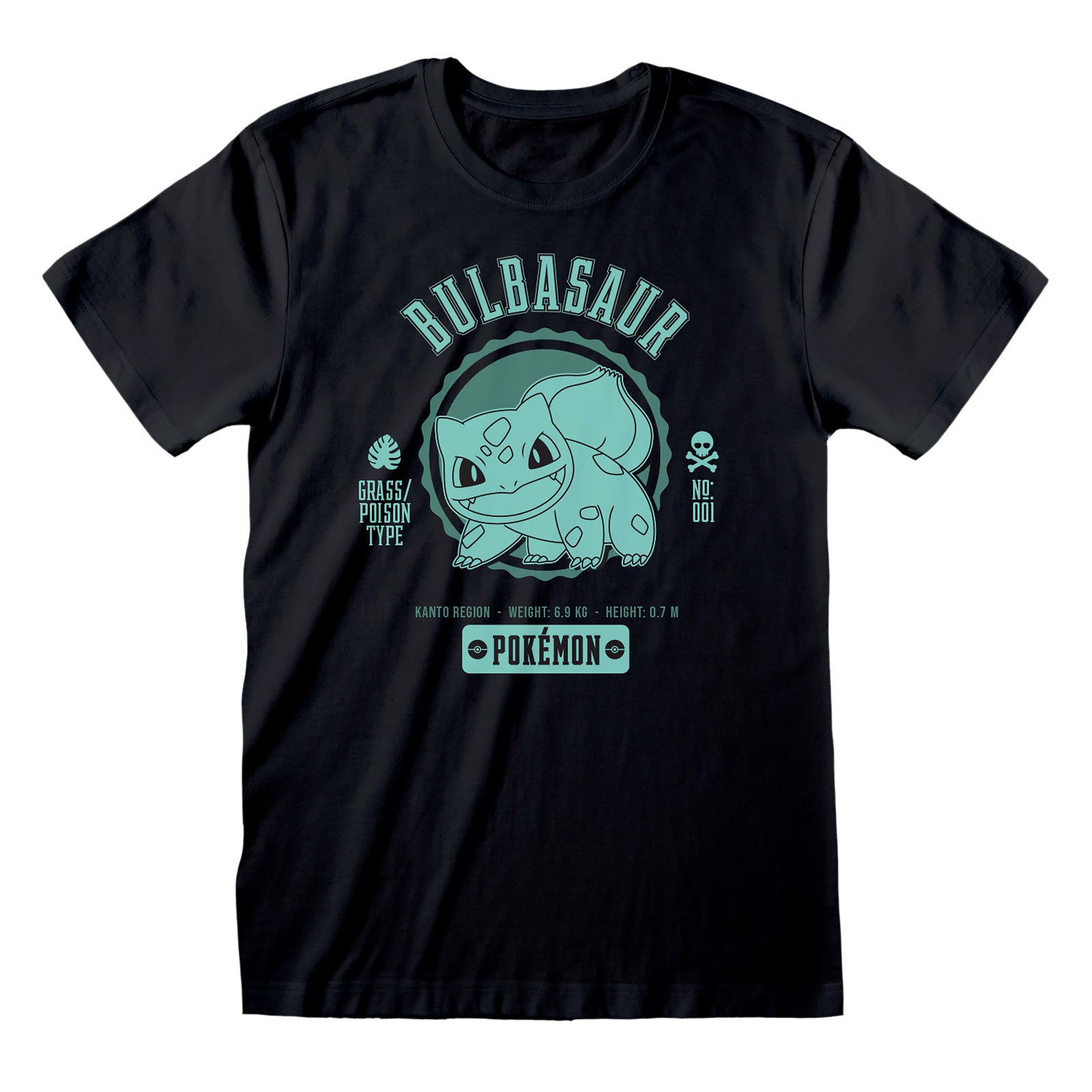 Immagine del prodotto Pokemon - T-shirt universitaria Bisasam nera