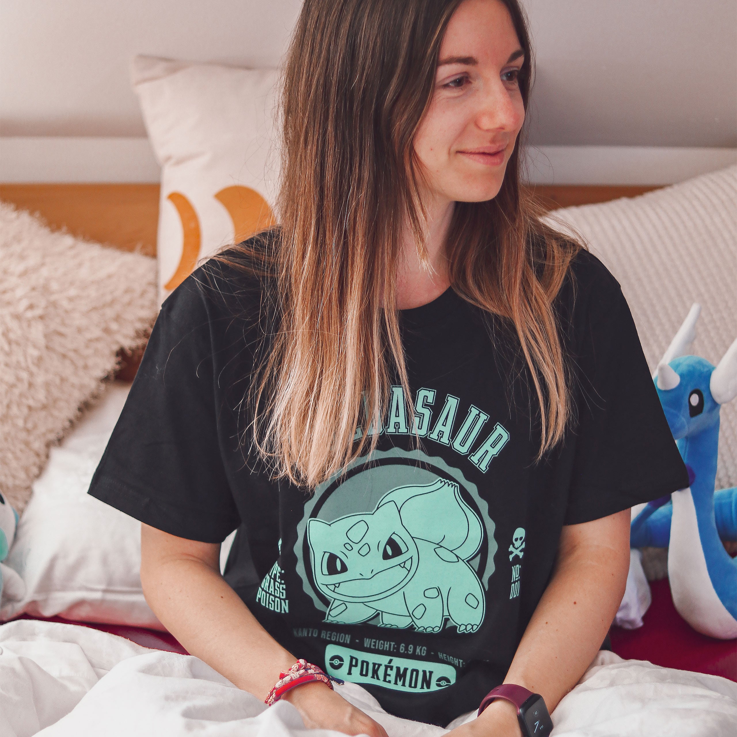 Immagine del prodotto Pokemon - T-shirt universitaria Bisasam nera