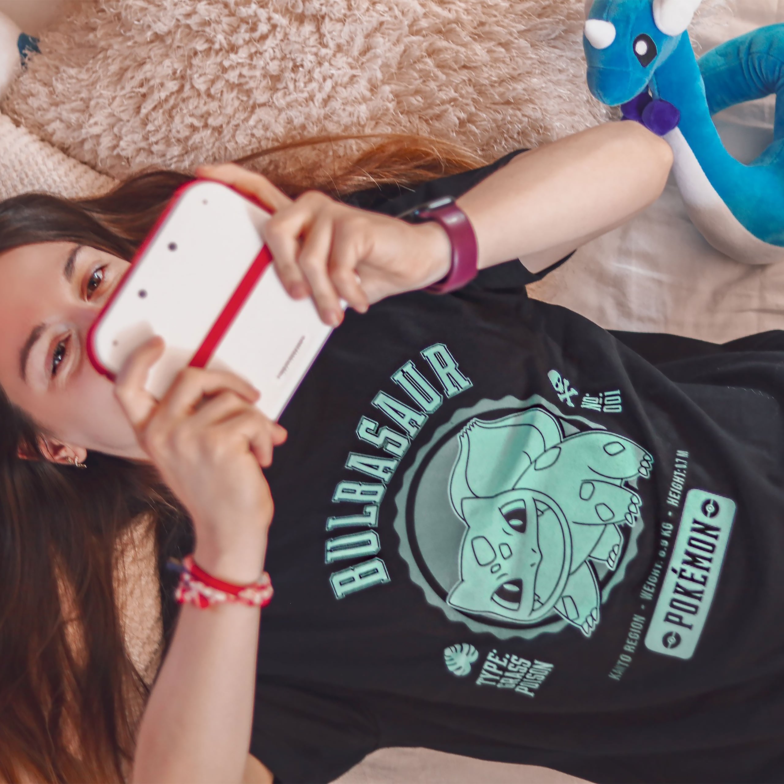 Immagine del prodotto Pokemon - T-shirt universitaria Bisasam nera