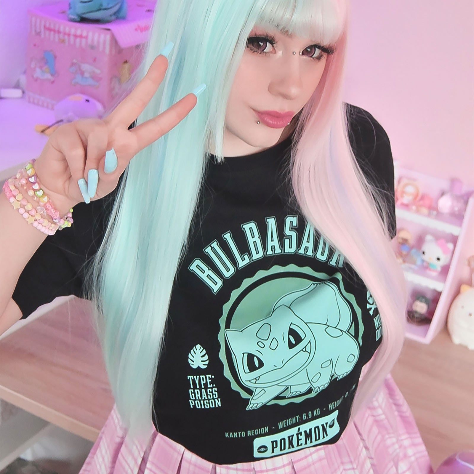 Immagine del prodotto Pokemon - T-shirt universitaria Bisasam nera