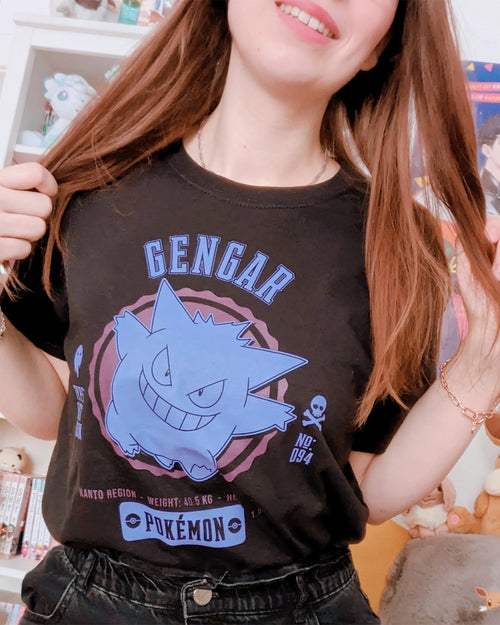 Immagine del prodotto Pokemon - T-shirt universitaria Gengar nera