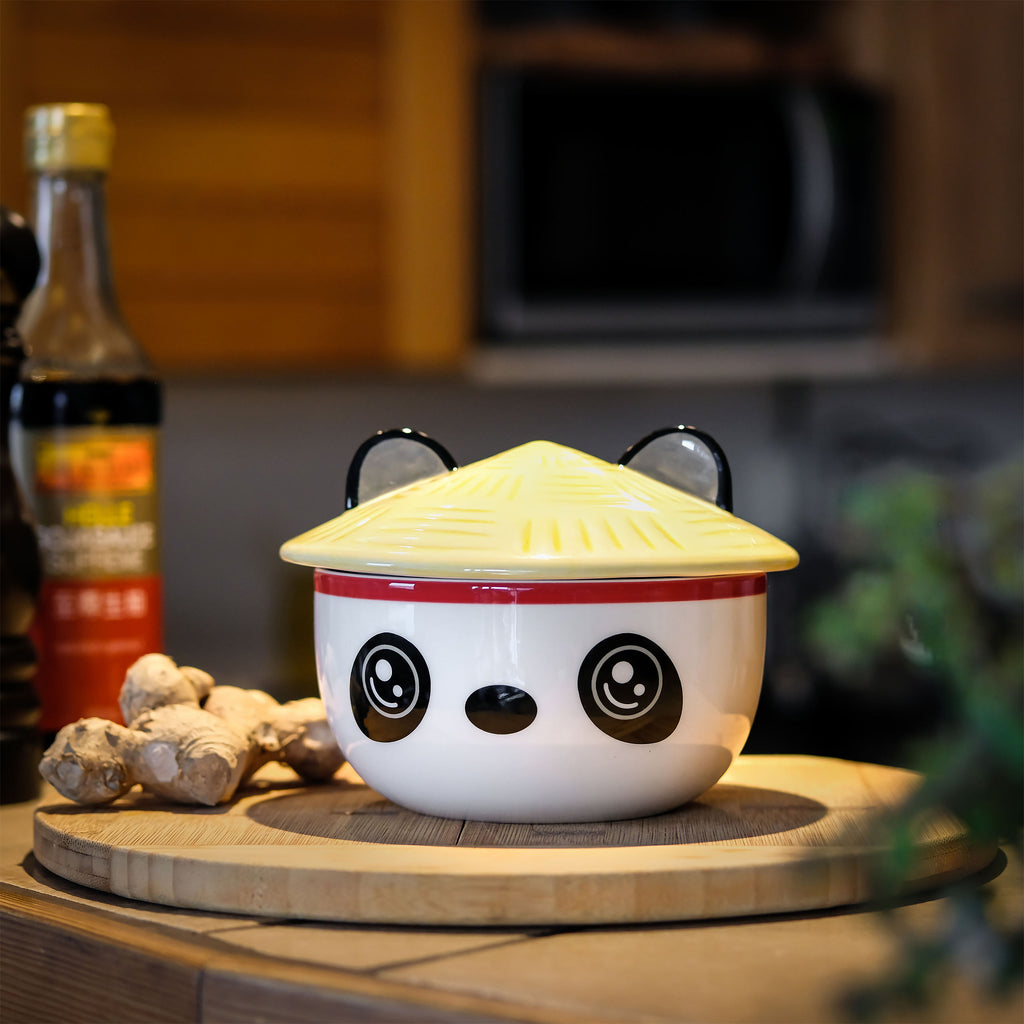 Immagine del prodotto Ciotola Panda Kawaii con coperchio per fan di anime