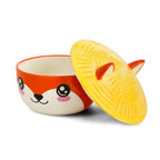 Immagine del prodotto Ciotola Kawaii della volpe con coperchio per fan dell'Anime