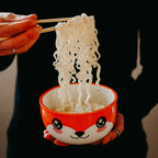 Immagine del prodotto Ciotola Kawaii della volpe con coperchio per fan dell'Anime
