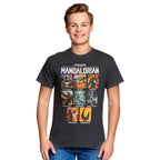 Immagine del prodotto T-shirt grigia con personaggi di The Mandalorian - Star Wars