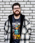 Immagine del prodotto T-shirt grigia con personaggi di The Mandalorian - Star Wars