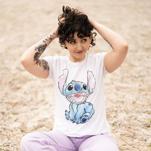 Immagine del prodotto Lilo & Stitch - Maglietta Stitch bianca
