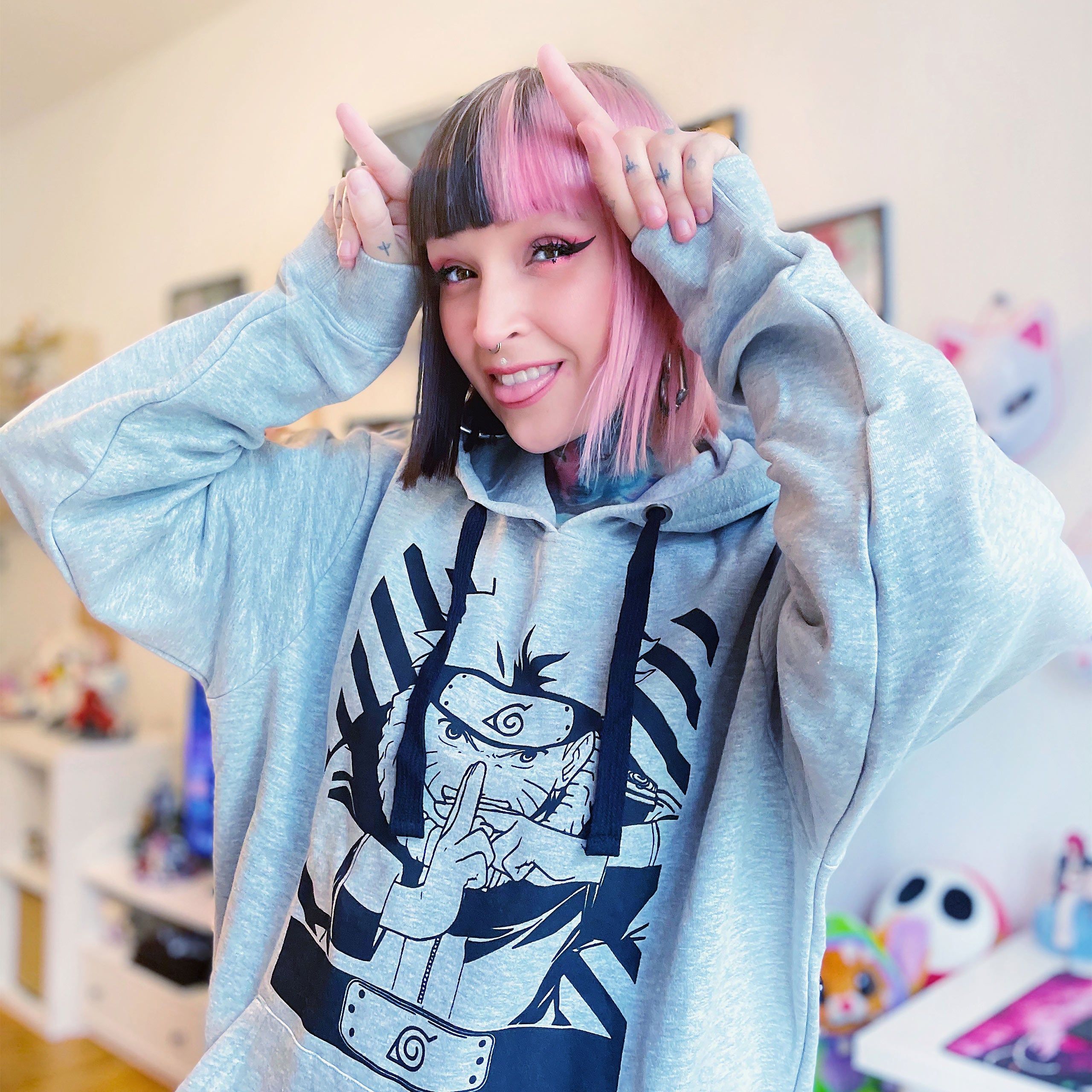 Immagine del prodotto Naruto Shippuden - Felpa con cappuccio Uzumaki Naruto grigia