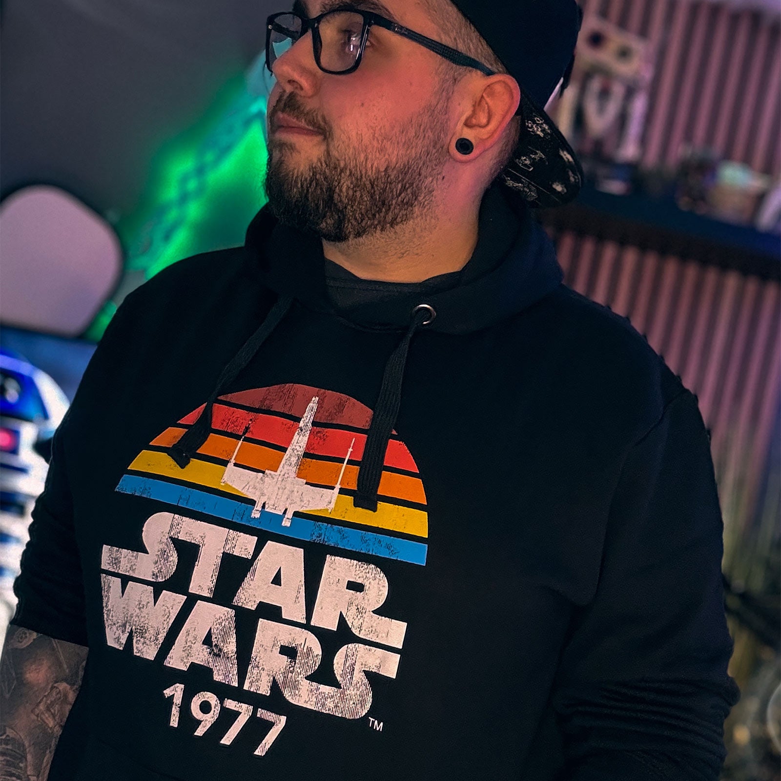 Immagine del prodotto Star Wars del 1977 Felpa Retro Nera