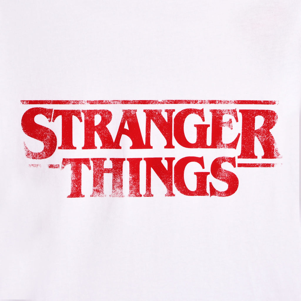 Immagine del prodotto Stranger Things - Crop top con logo distressed bianco