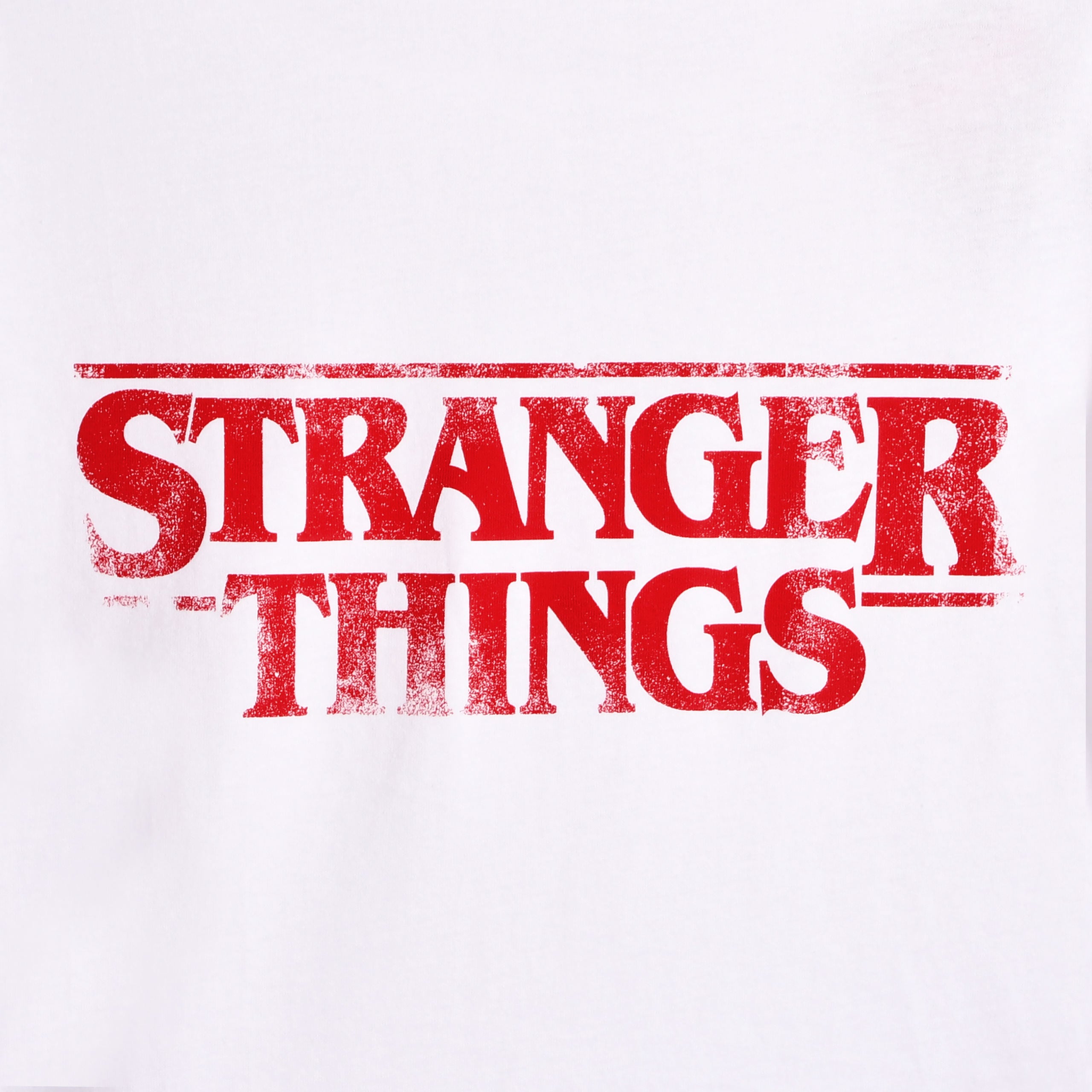 Immagine del prodotto Stranger Things - Crop top con logo distressed bianco