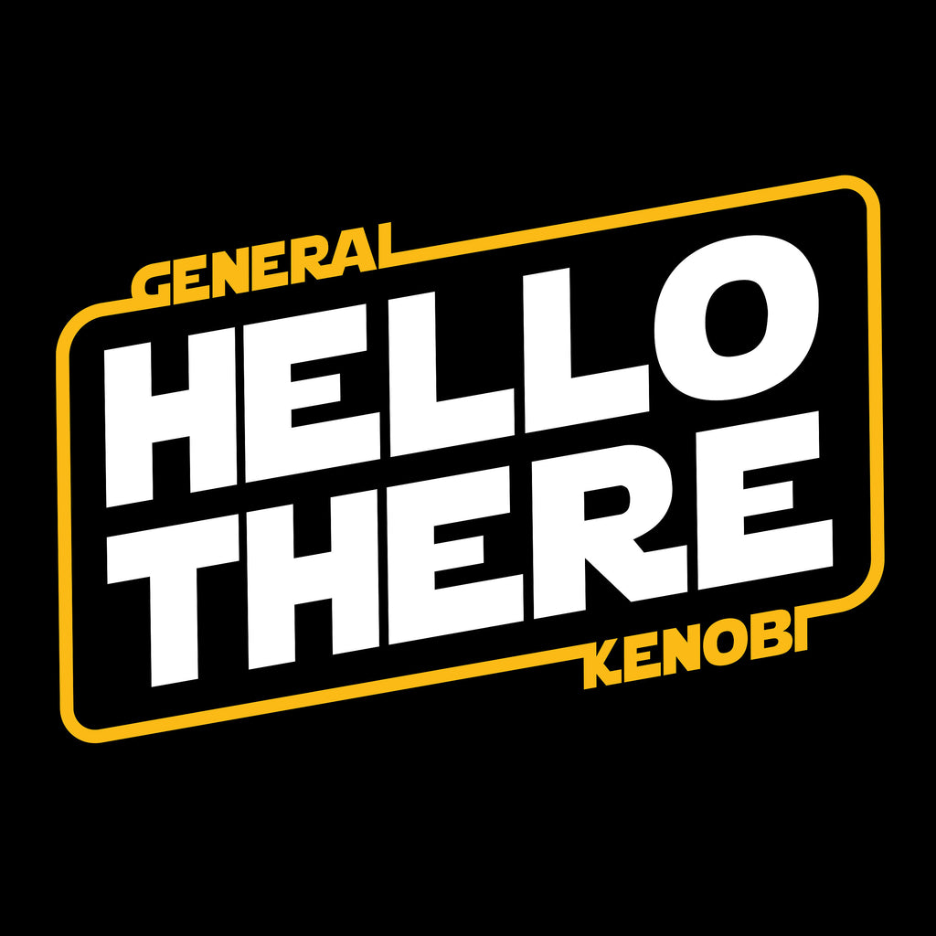Immagine del prodotto T-shirt General Kenobi Hello There per fan di Star Wars nera
