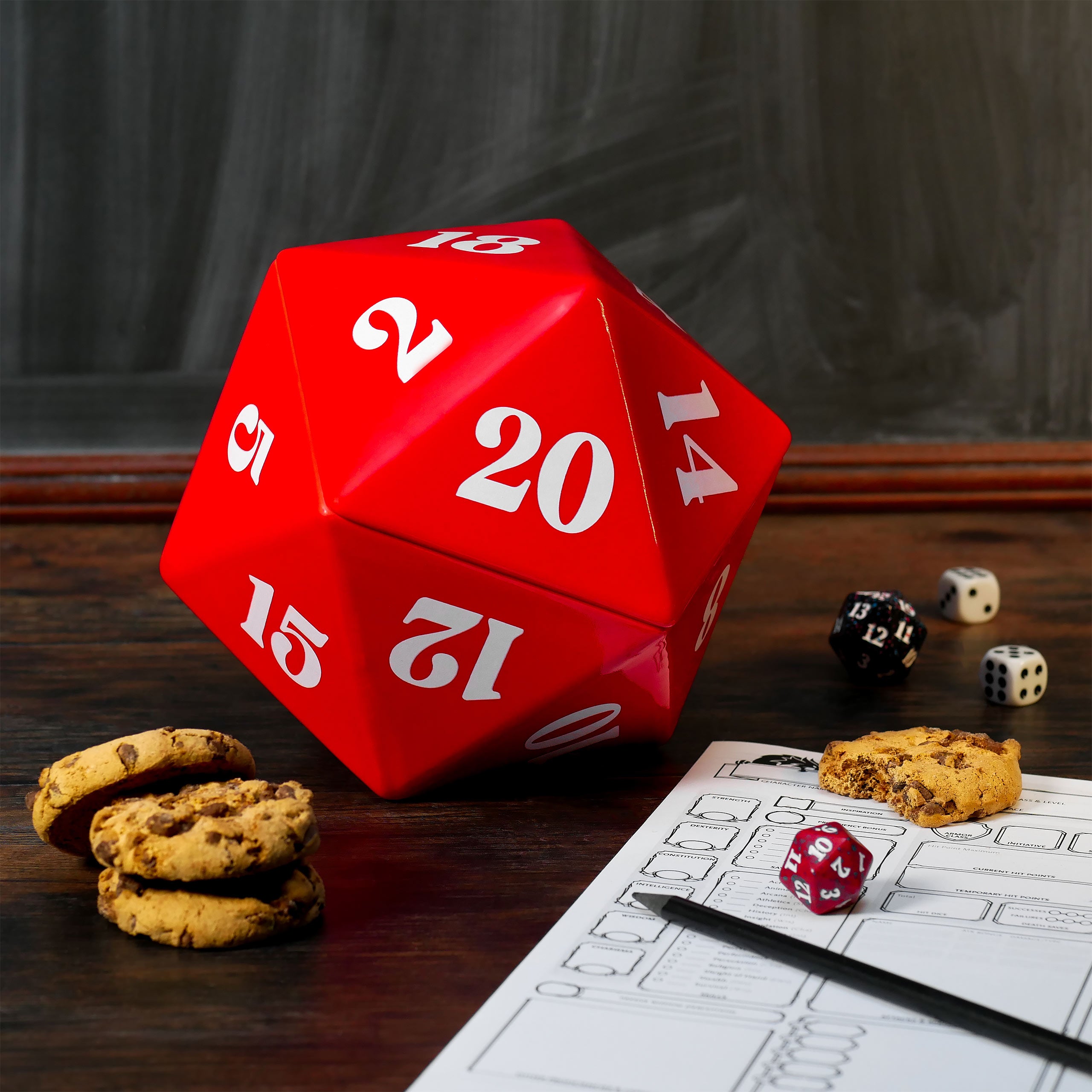 Immagine del prodotto Barattolo per biscotti D20 per fan di Pen & Paper