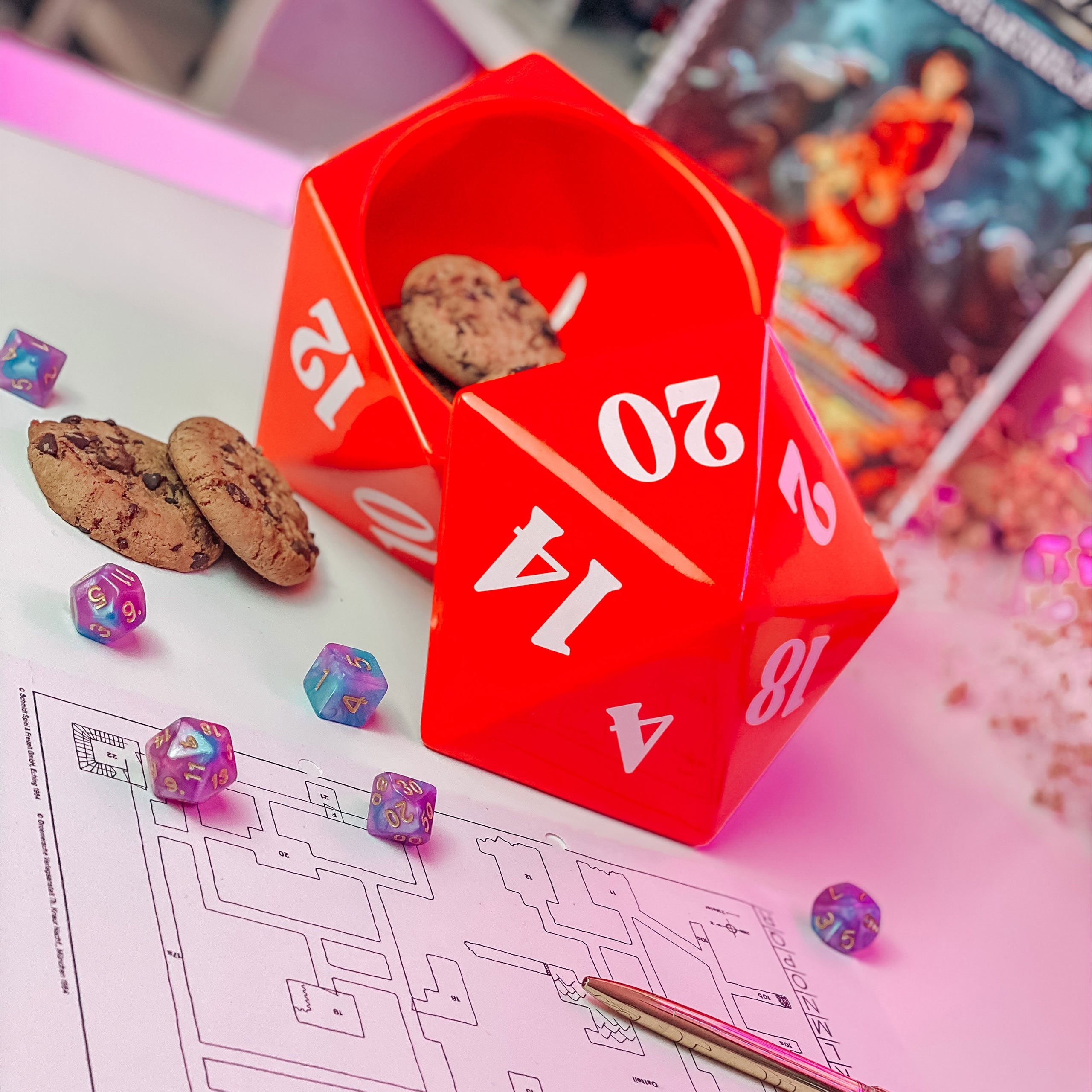 Immagine del prodotto Barattolo per biscotti D20 per fan di Pen & Paper