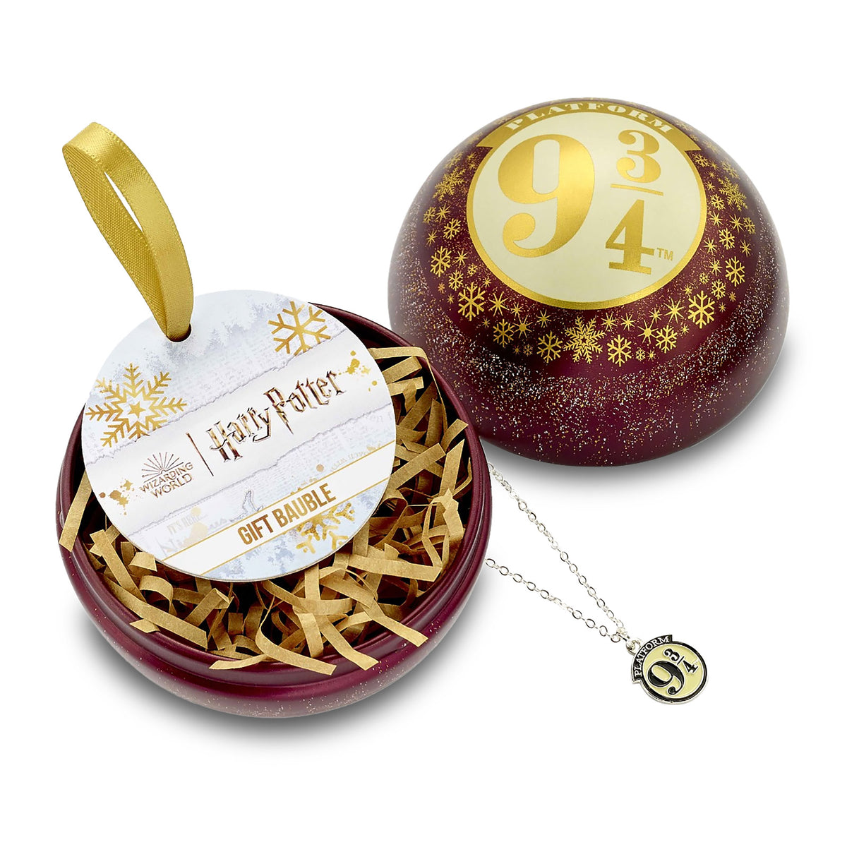 Immagine del prodotto Harry Potter - Sfera di Natale con Collana Binario 9 3/4
