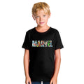 Immagine del prodotto Marvel - T-shirt per bambini con logo a fumetti nera