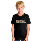 Immagine del prodotto Marvel - T-shirt per bambini con logo a fumetti nera