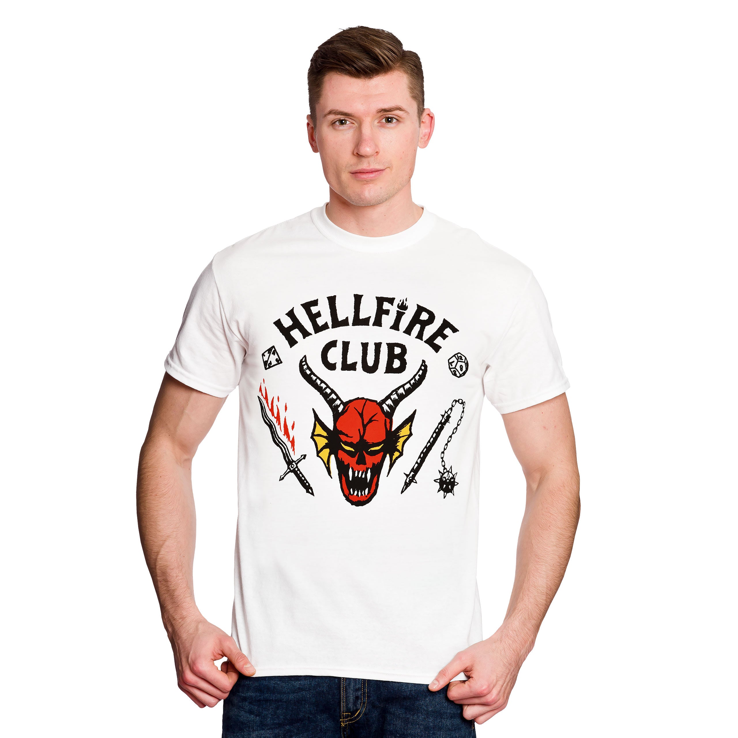 Immagine del prodotto Stranger Things - T-shirt bianca con logo Hellfire Club