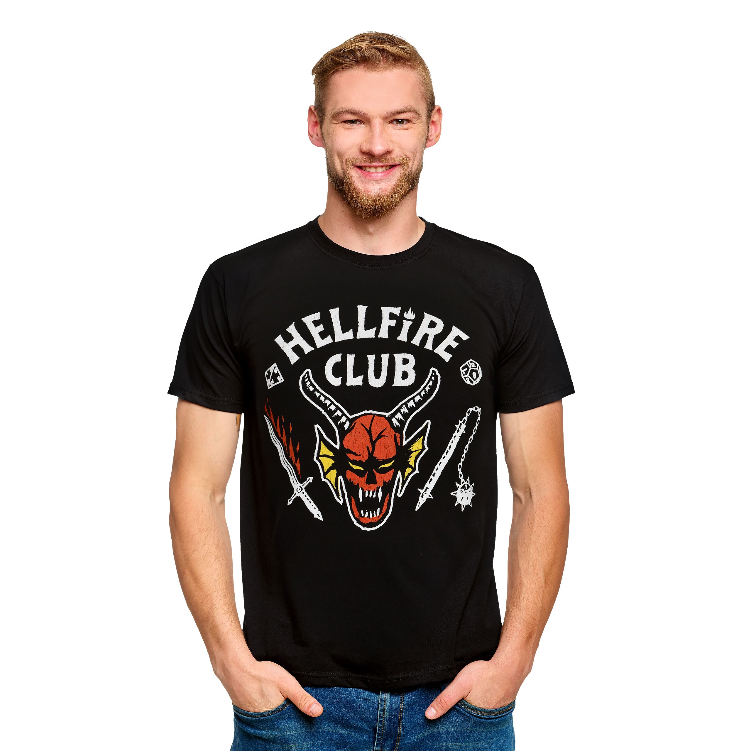 Immagine del prodotto Stranger Things - Maglietta nera con logo del Club Hellfire