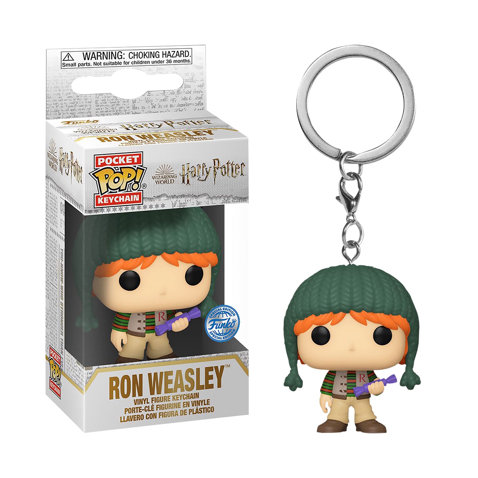 Immagine del prodotto Portachiavi Funko Pop di Ron Holiday - Harry Potter