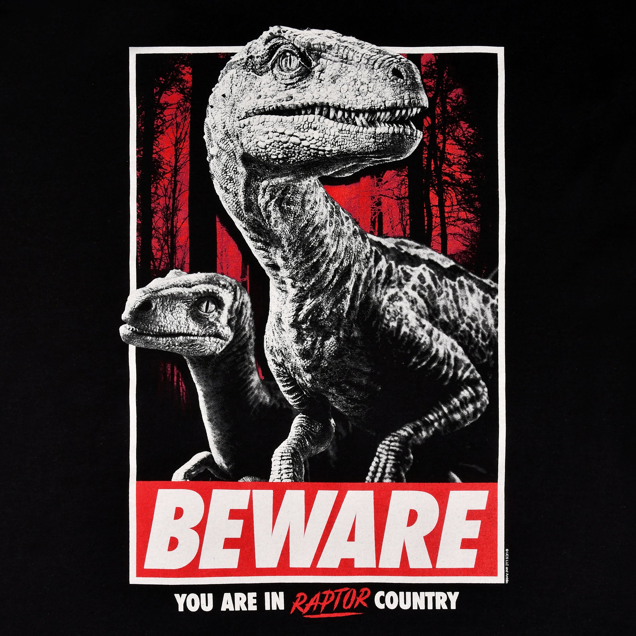 Immagine del prodotto Jurassic Park - Attenzione Raptor Country T-shirt nera