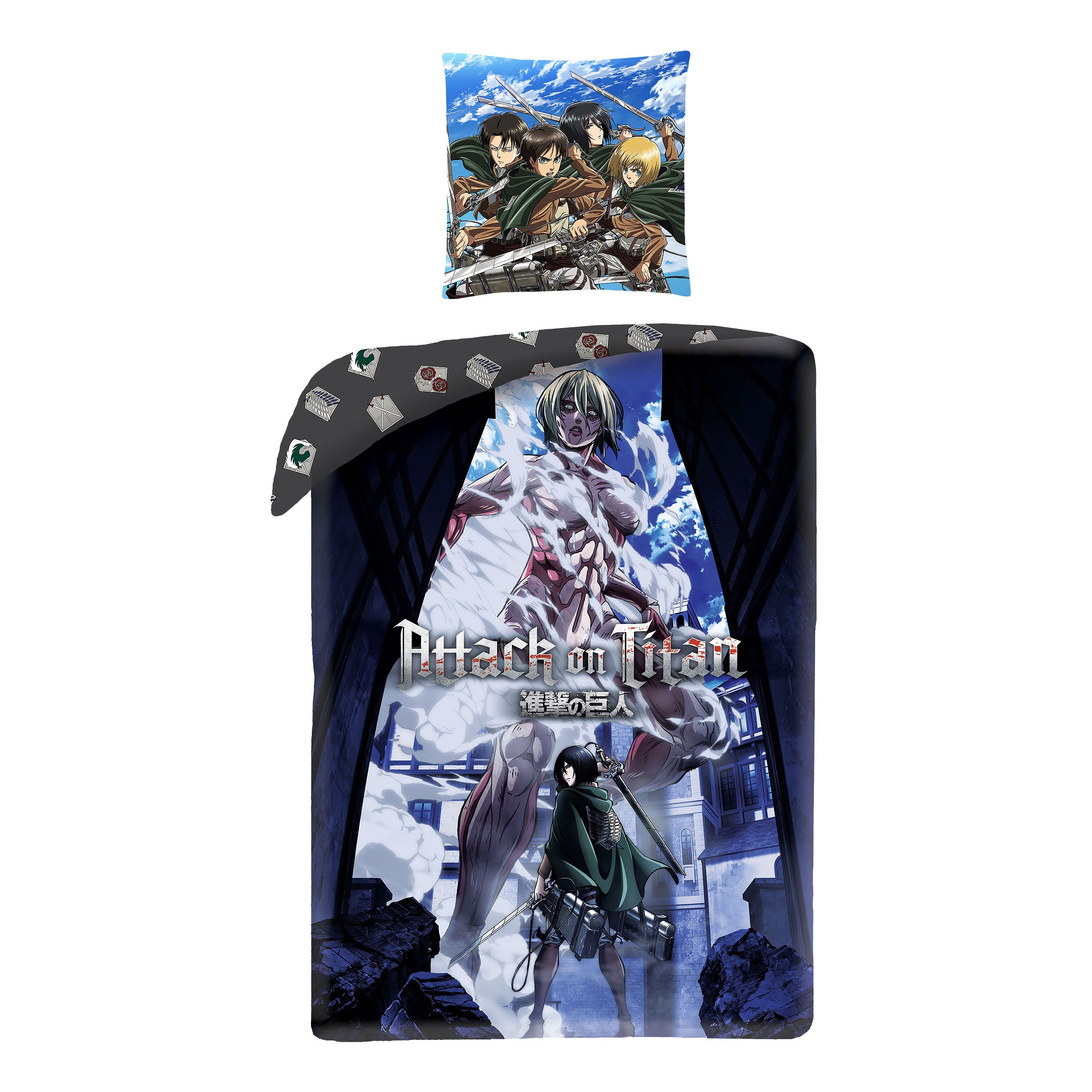 Immagine del prodotto Attack on Titan - Biancheria da letto reversibile Fight