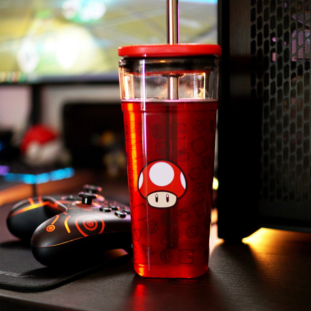 Immagine del prodotto Super Mario - Tazza Super Fungo con cannucce