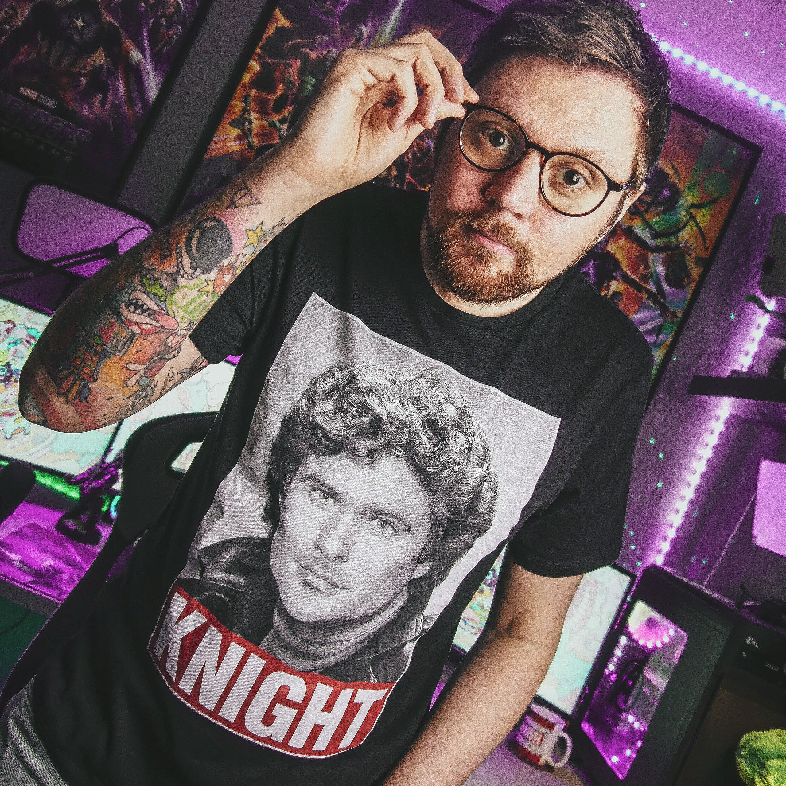 Immagine del prodotto Knight Rider - T-shirt nera di Michael Knight