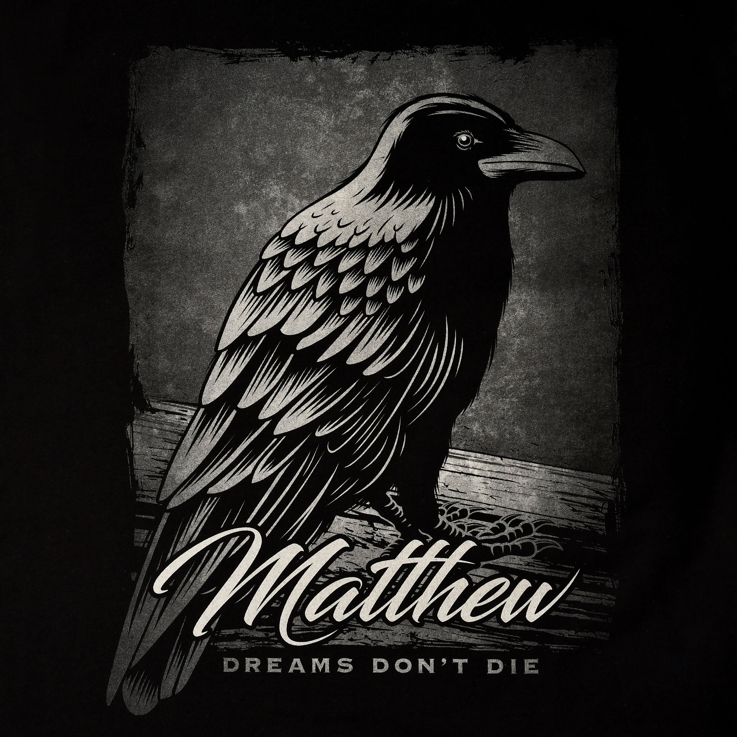 Immagine del prodotto T-shirt Dreams Don't Die per fan di Sandman nera