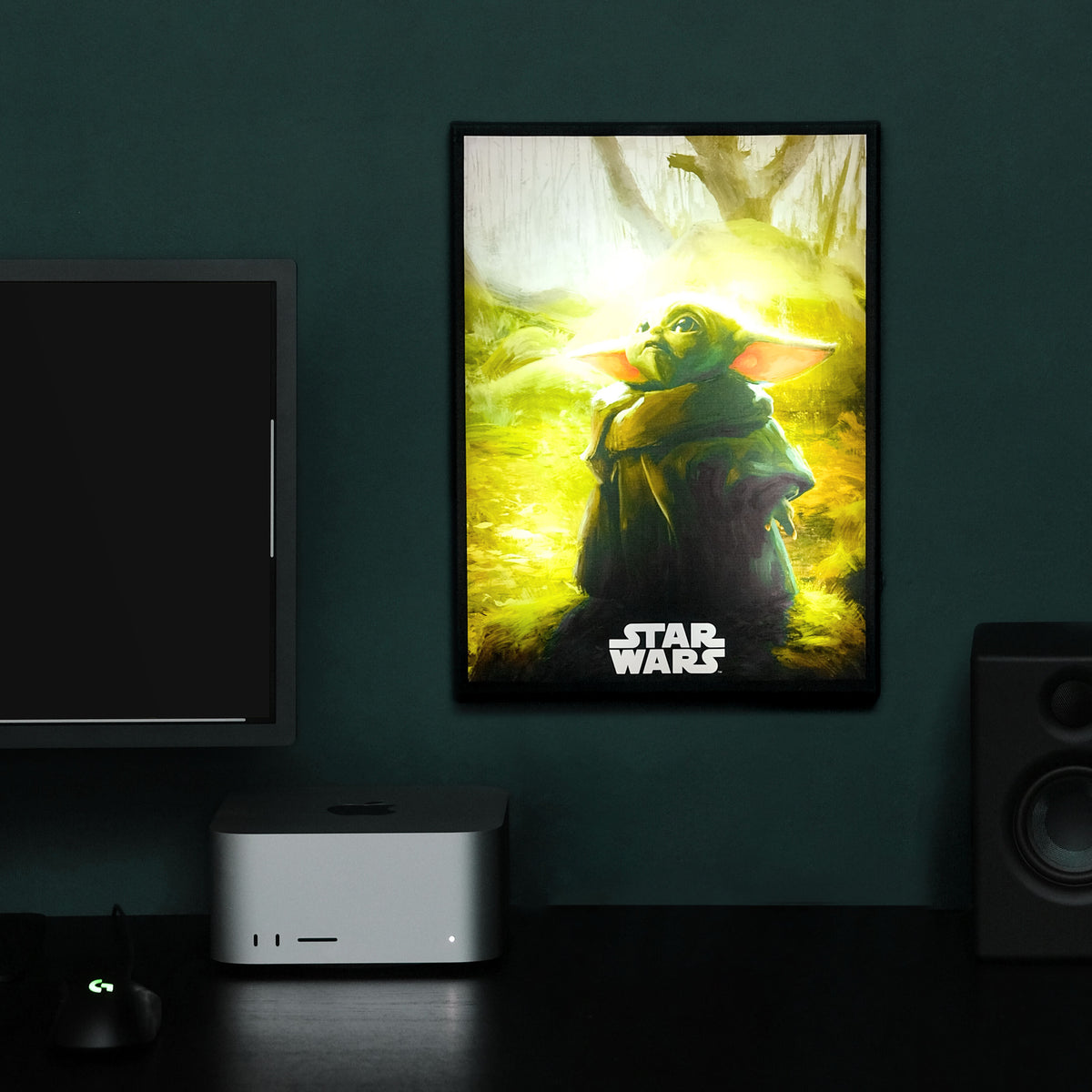 Immagine del prodotto Quadro da parete Grogu con luce - Star Wars The Mandalorian