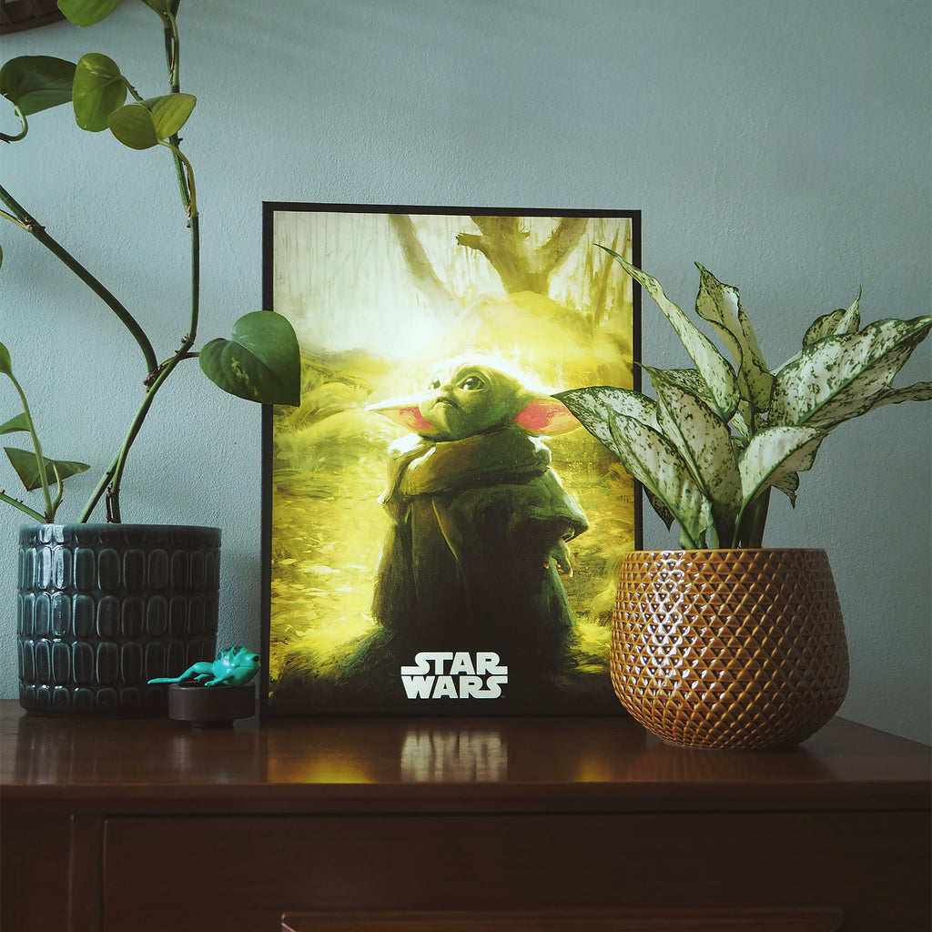 Immagine del prodotto Quadro da parete Grogu con luce - Star Wars The Mandalorian