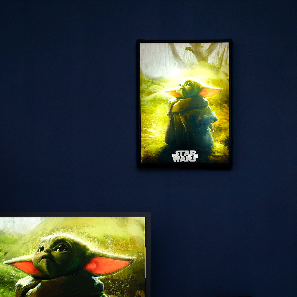 Immagine del prodotto Quadro da parete Grogu con luce - Star Wars The Mandalorian