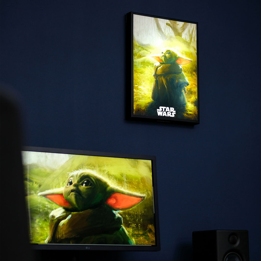 Immagine del prodotto Quadro da parete Grogu con luce - Star Wars The Mandalorian