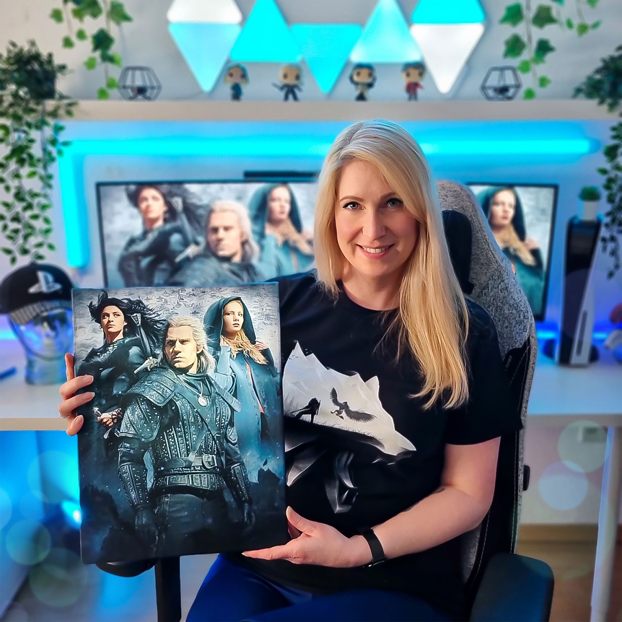 Immagine del prodotto Witcher - Quadro da parete con luce di Ciri, Yennefer & Geralt