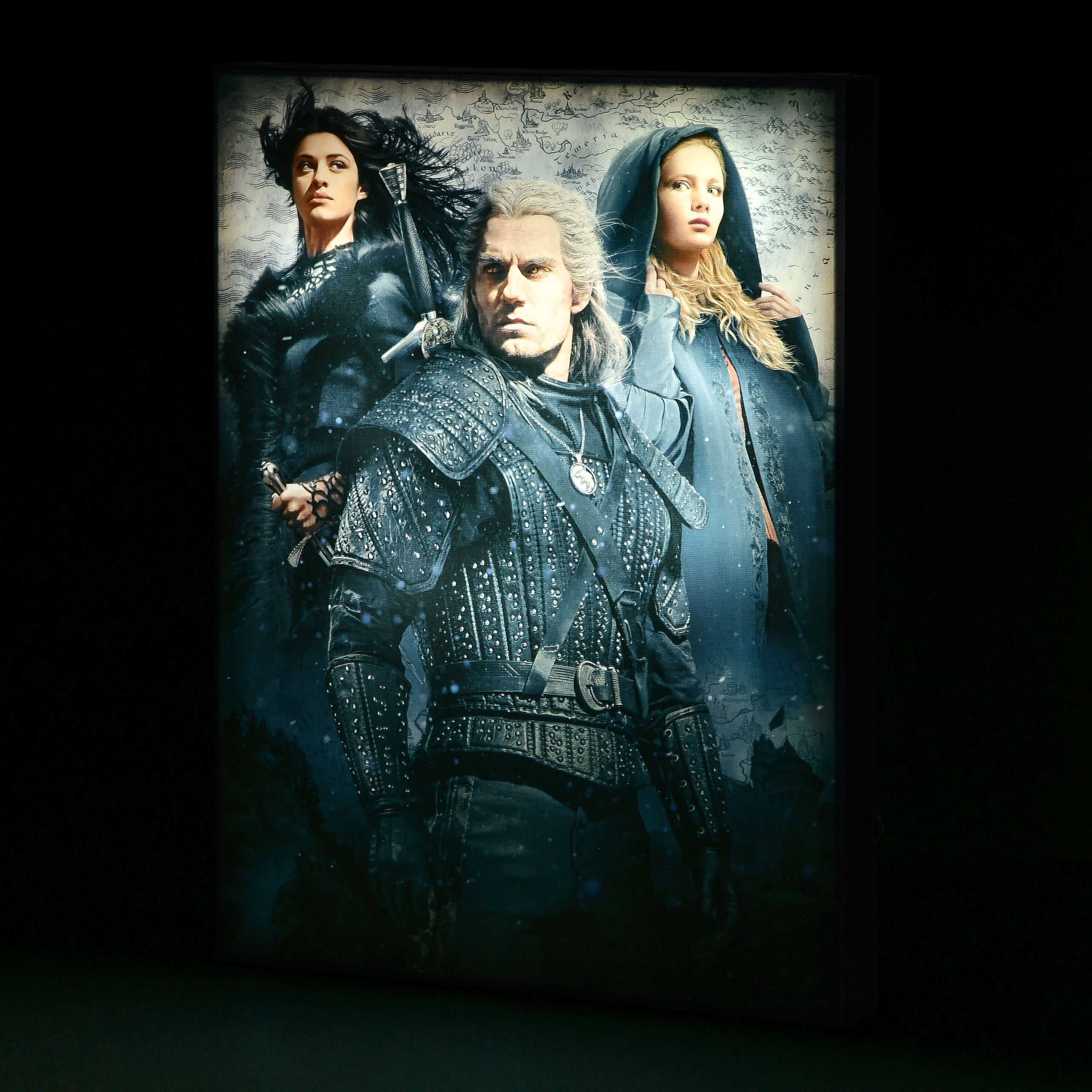 Immagine del prodotto Witcher - Quadro da parete con luce di Ciri, Yennefer & Geralt