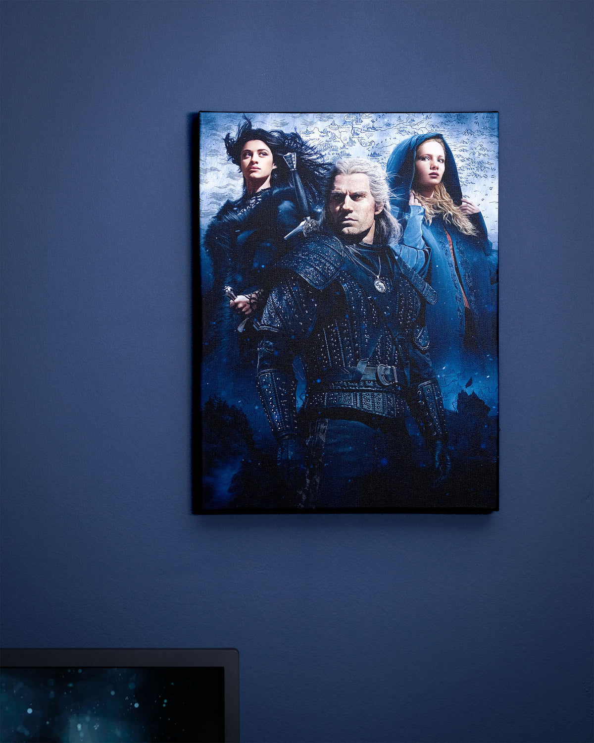 Immagine del prodotto Witcher - Quadro da parete con luce di Ciri, Yennefer & Geralt