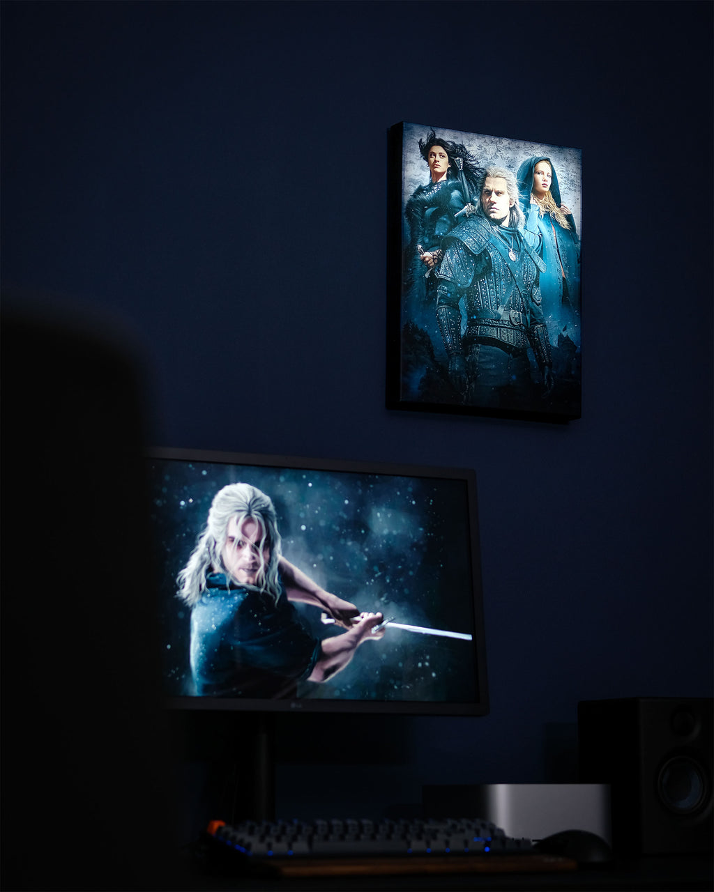 Immagine del prodotto Witcher - Quadro da parete con luce di Ciri, Yennefer & Geralt