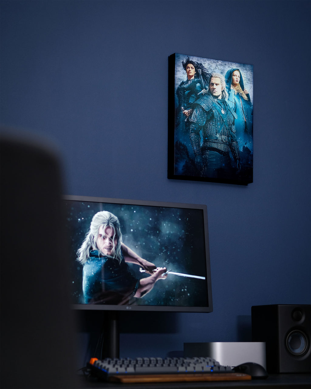Immagine del prodotto Witcher - Quadro da parete con luce di Ciri, Yennefer & Geralt