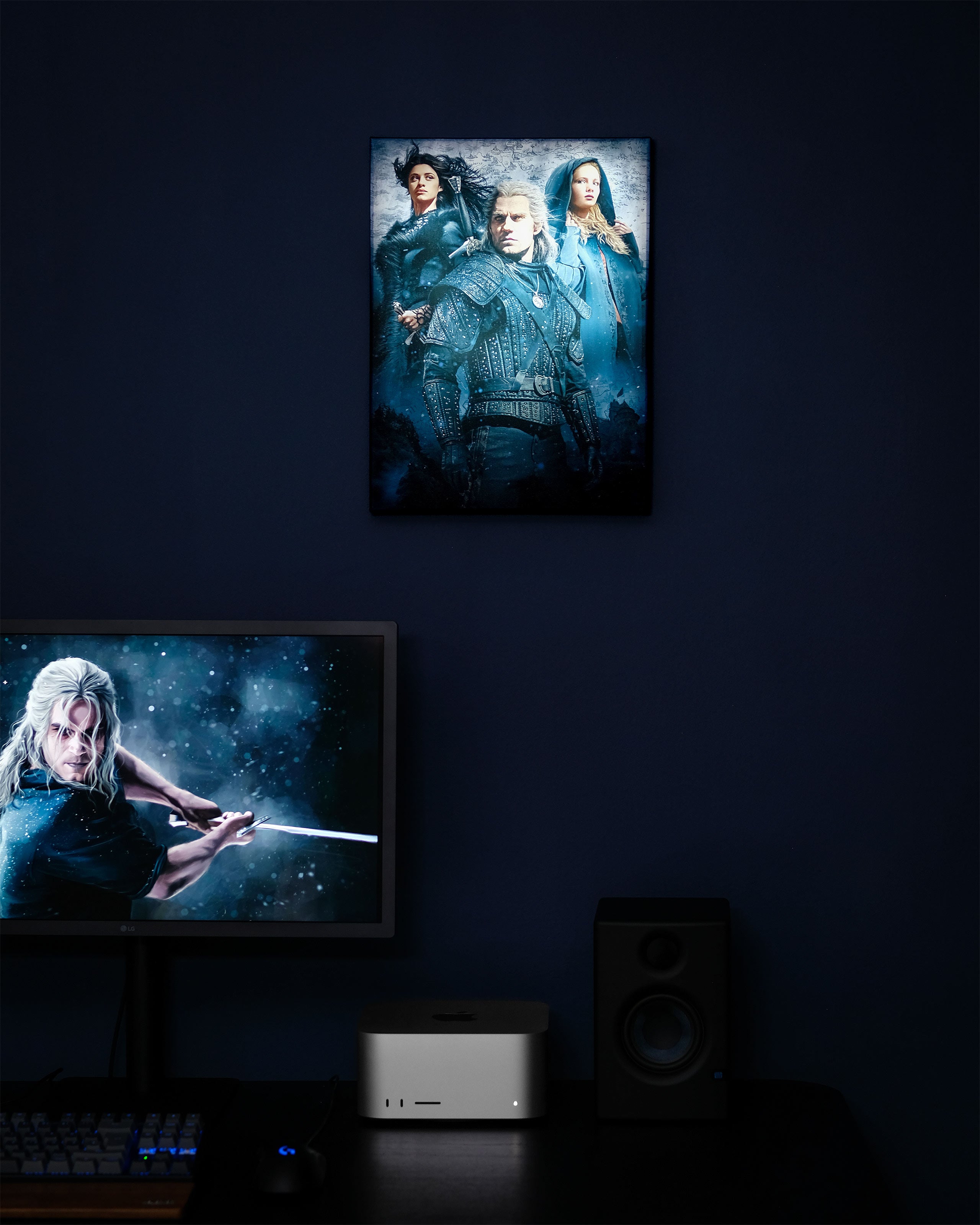 Immagine del prodotto Witcher - Quadro da parete con luce di Ciri, Yennefer & Geralt