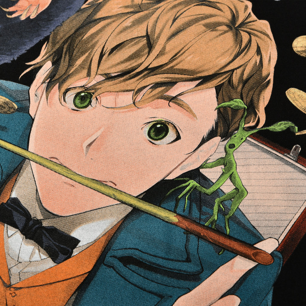 Immagine del prodotto Newt con Niffler T-shirt anime nera - Animali fantastici