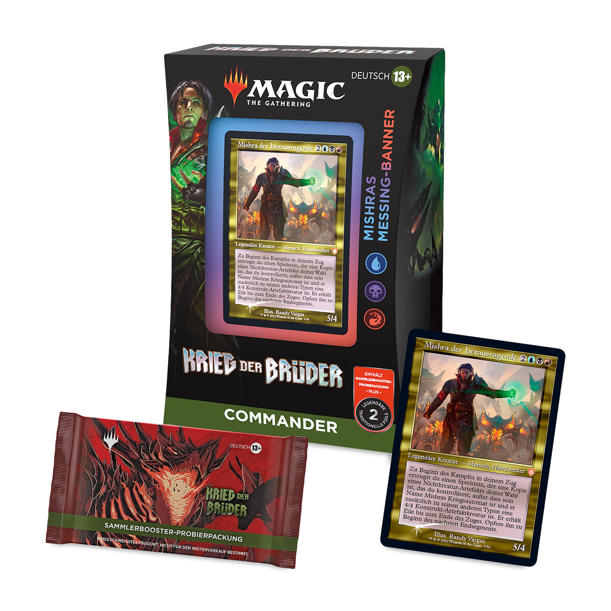 Immagine del prodotto Mazzo Comandante Guerra dei Fratelli Mishras Stendardo di Ottone - Magic The Gathering
