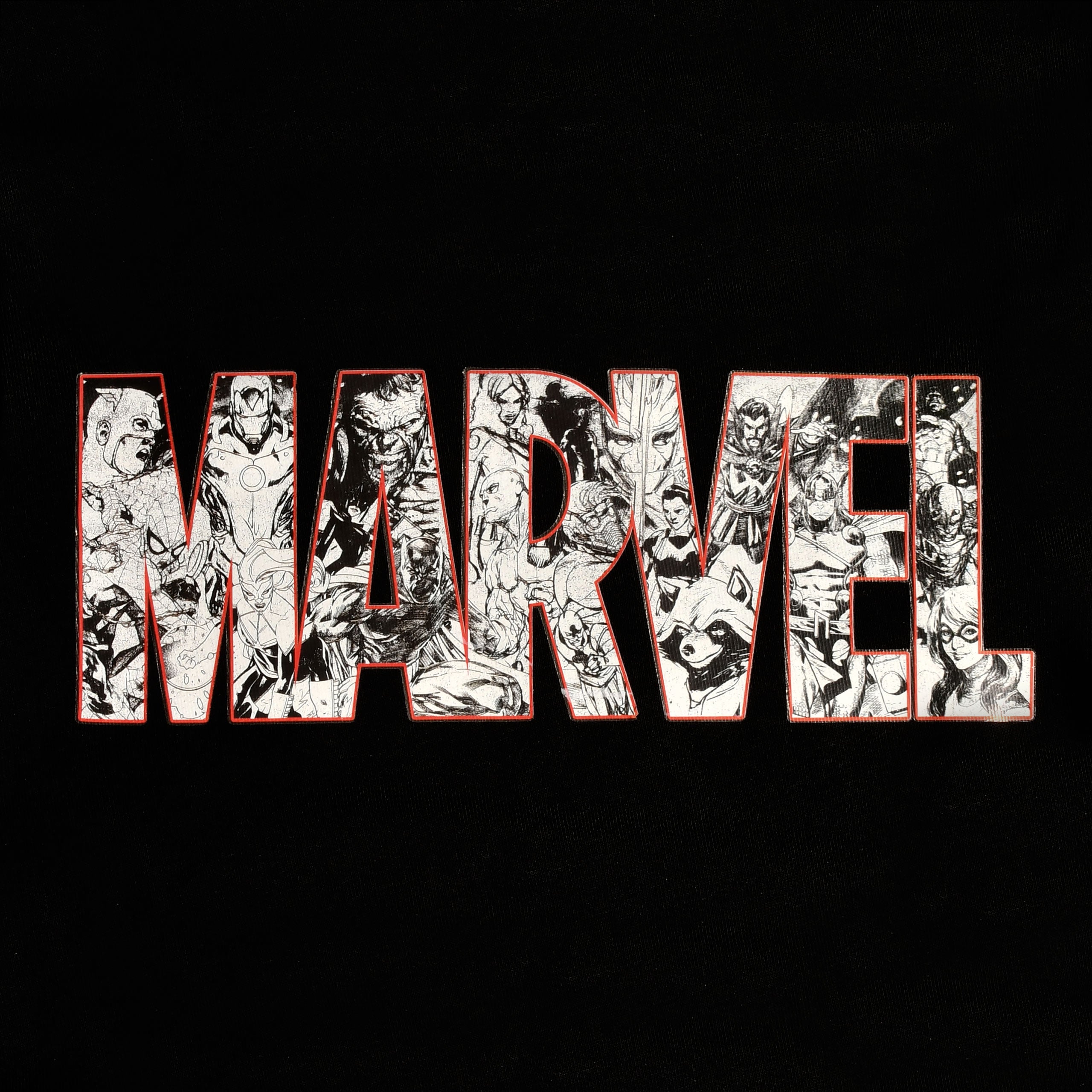 Immagine del prodotto Felpa con cappuccio per bambini Marvel Comic Logo nera