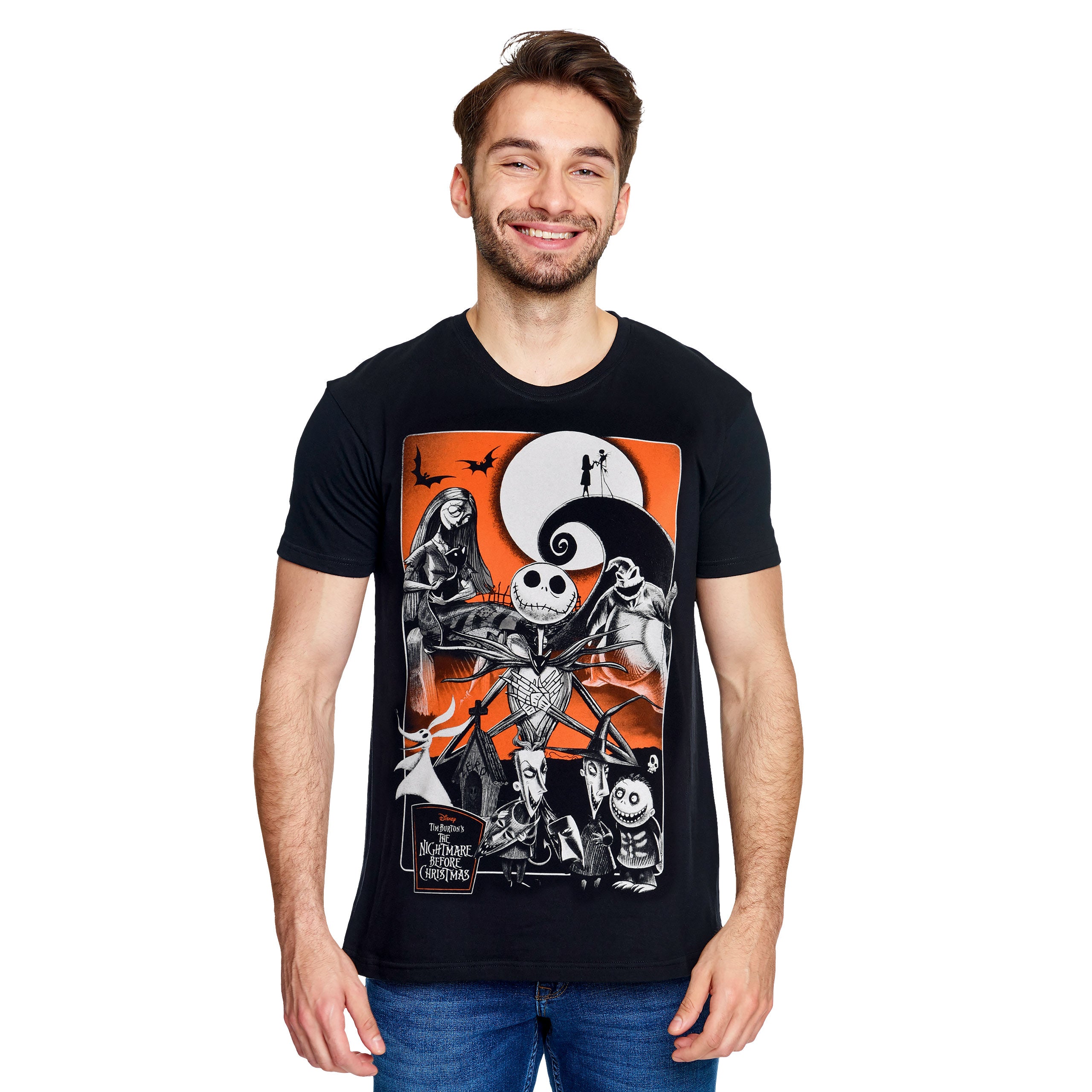 Immagine del prodotto Nightmare Before Christmas - T-shirt luna arancione nera