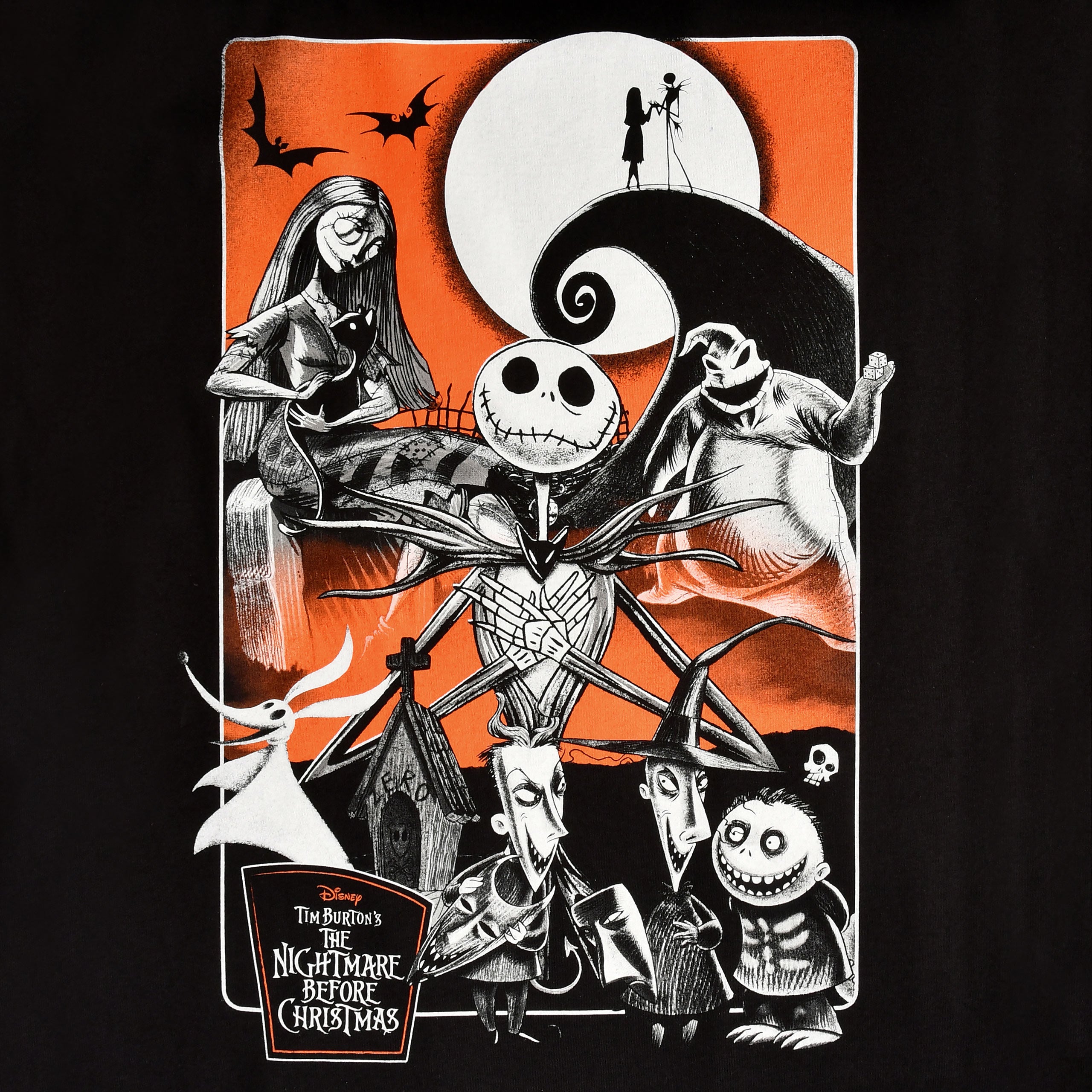Immagine del prodotto Nightmare Before Christmas - T-shirt luna arancione nera