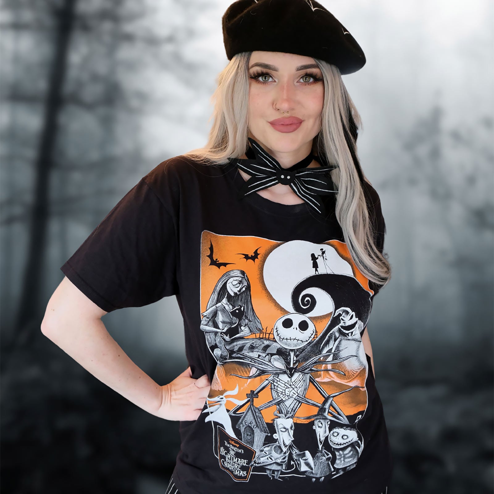 Immagine del prodotto Nightmare Before Christmas - T-shirt luna arancione nera