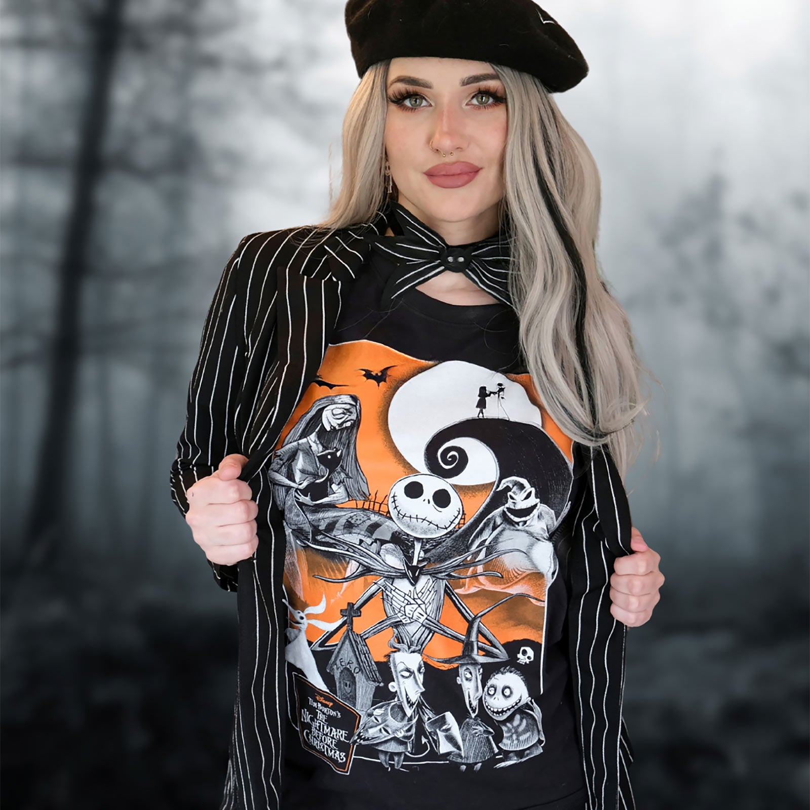 Immagine del prodotto Nightmare Before Christmas - T-shirt luna arancione nera