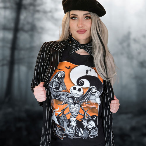 Immagine del prodotto Nightmare Before Christmas - T-shirt luna arancione nera