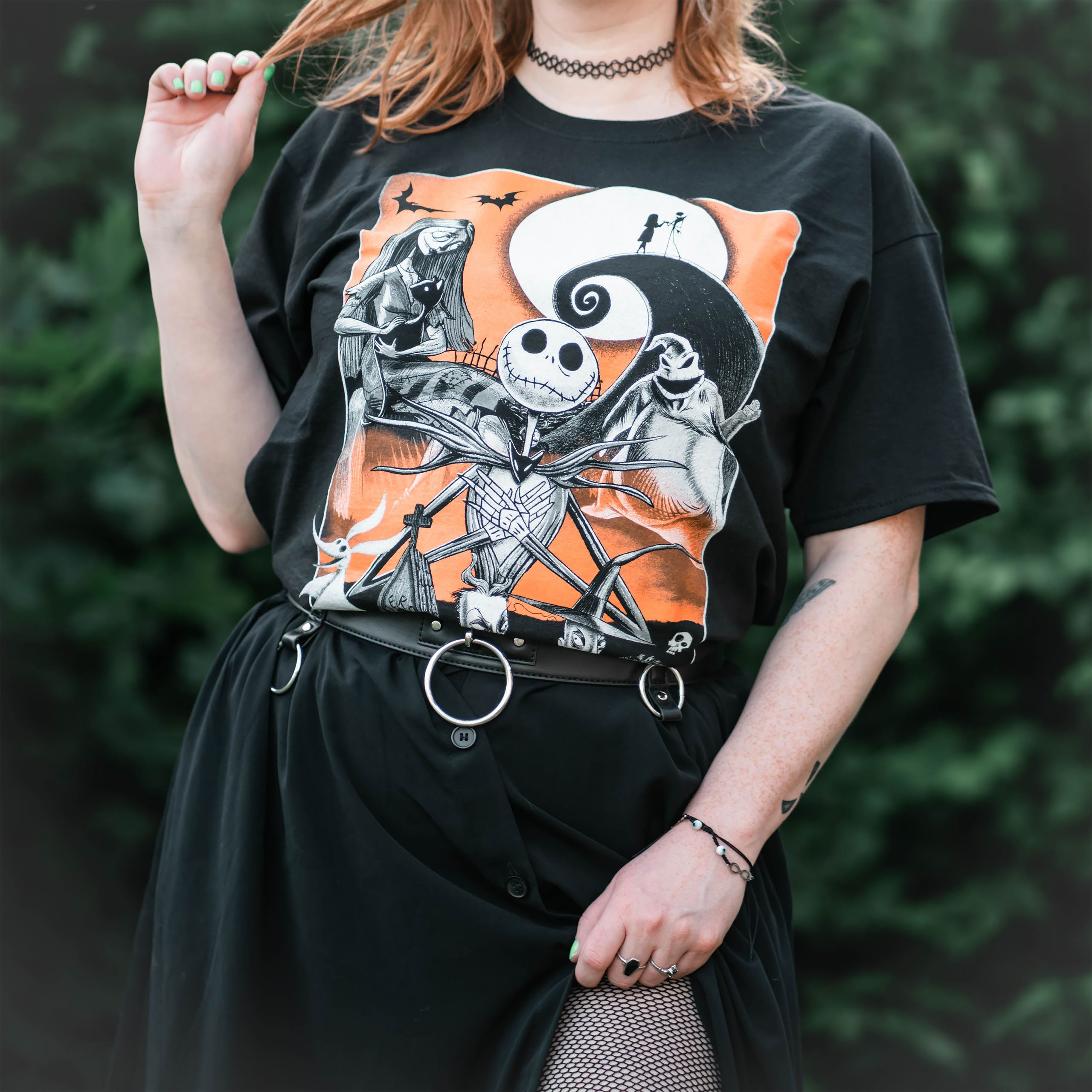 Immagine del prodotto Nightmare Before Christmas - T-shirt luna arancione nera