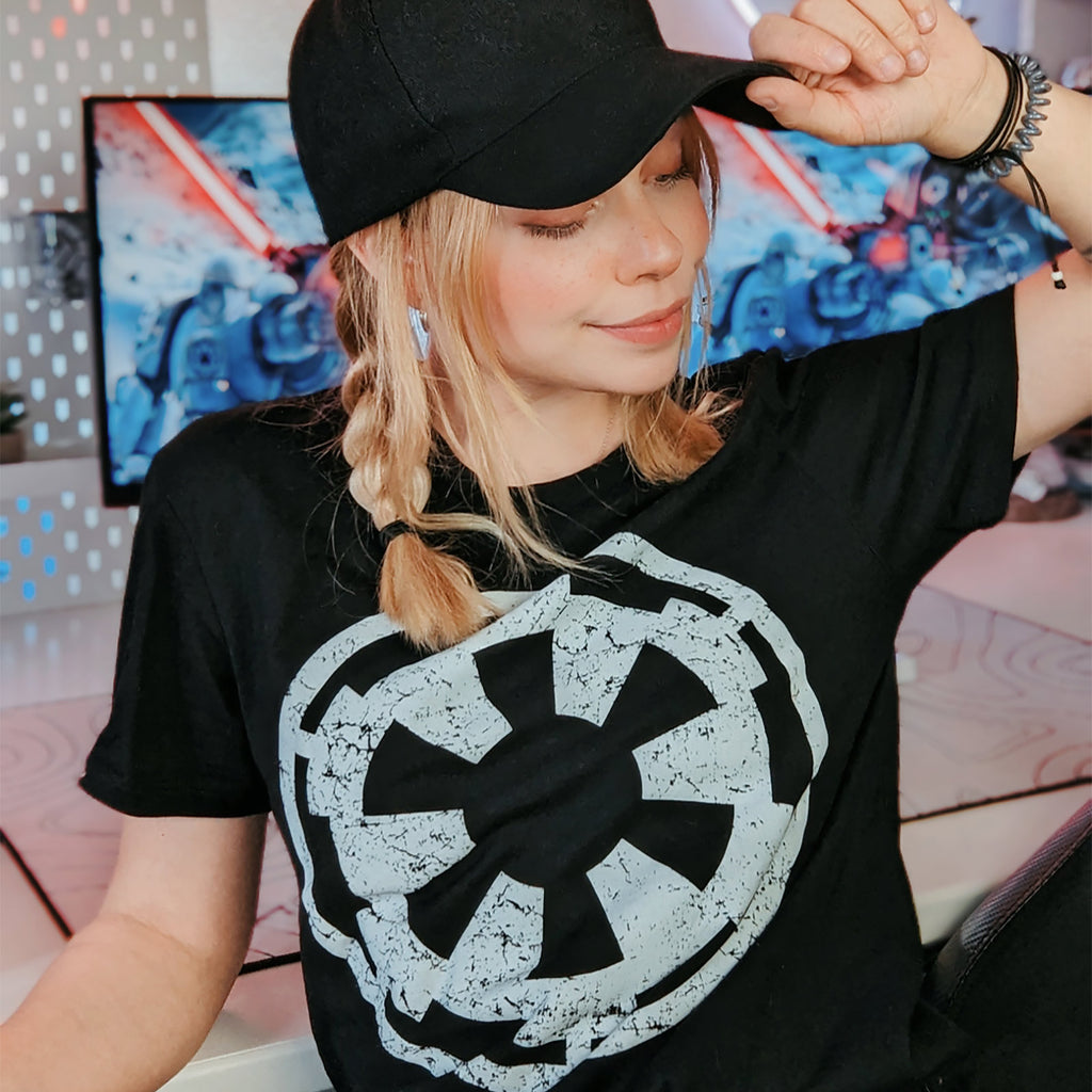 Immagine del prodotto T-shirt nera con logo dell'Impero - Star Wars Andor